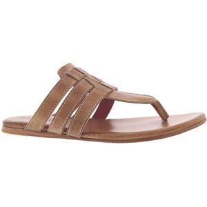 Bed Stu Womens Yoli  Tan Leather Slip On Flats Flip-Flops Shoes Used